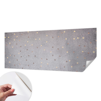 Nursery wall mural with a symmetrical dotted pattern