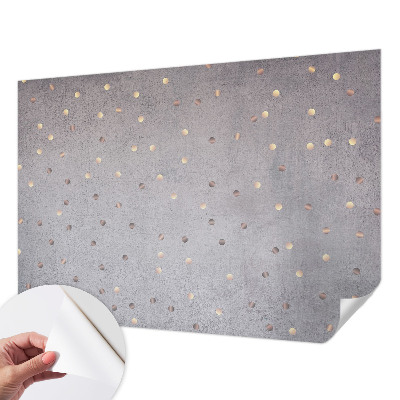 Nursery wall mural with a symmetrical dotted pattern