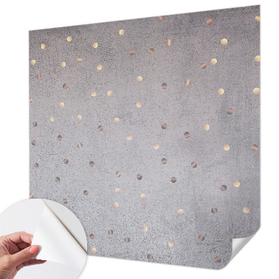 Nursery wall mural with a symmetrical dotted pattern