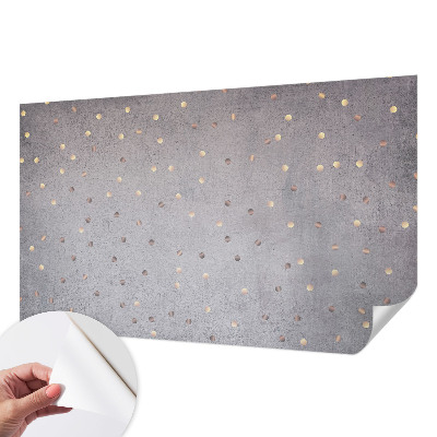 Nursery wall mural with a symmetrical dotted pattern