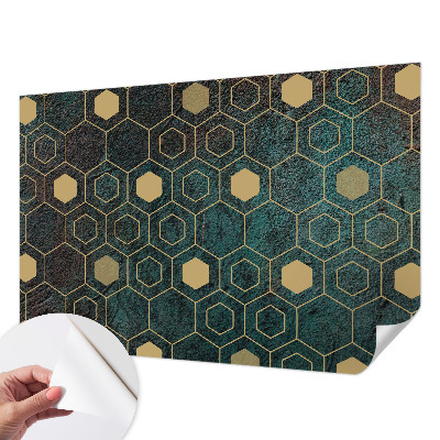 Peel and stick wall mural Geometric hexagons