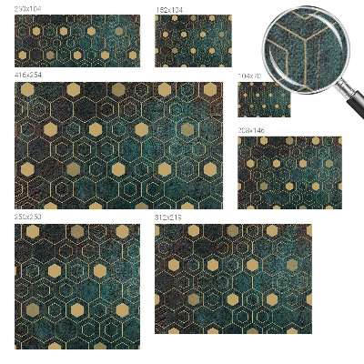 Peel and stick wall mural Geometric hexagons