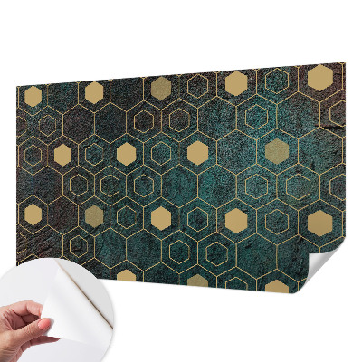 Peel and stick wall mural Geometric hexagons
