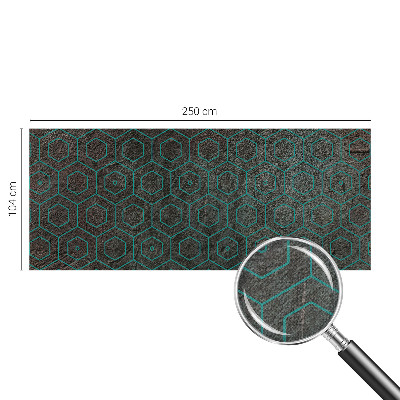 Self-adhesive wall mural with a geometric pattern
