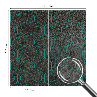 Self-adhesive wall mural with a geometric pattern