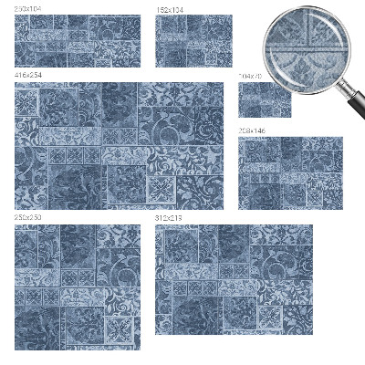 Peel and stick wallpaper mural with a plant ornament pattern