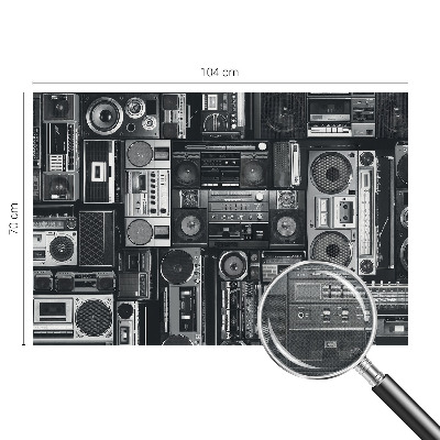 Self-adhesive photo wallpaper with a retro radio design