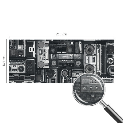 Self-adhesive photo wallpaper with a retro radio design