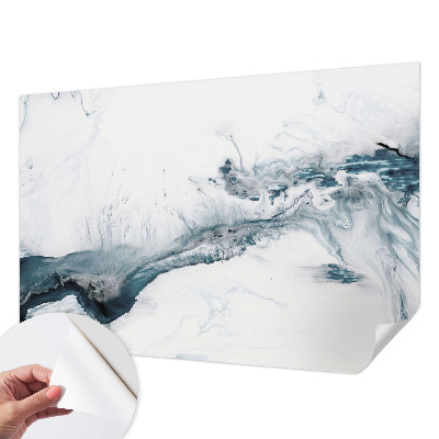 Removable wall mural with an abstract elegant design