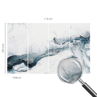 Removable wall mural with an abstract elegant design