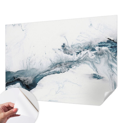 Removable wall mural with an abstract elegant design