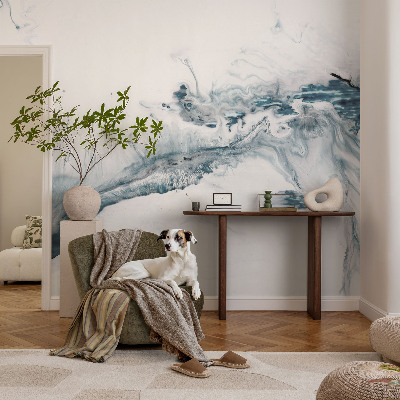 Removable wall mural with an abstract elegant design