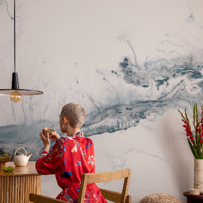 Removable wall mural with an abstract elegant design