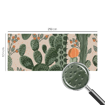 Removable wall mural wallpaper with a green cacti design