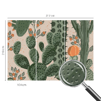 Removable wall mural wallpaper Green cacti