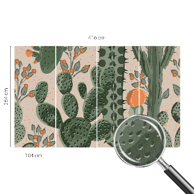 Removable wall mural wallpaper Green cacti