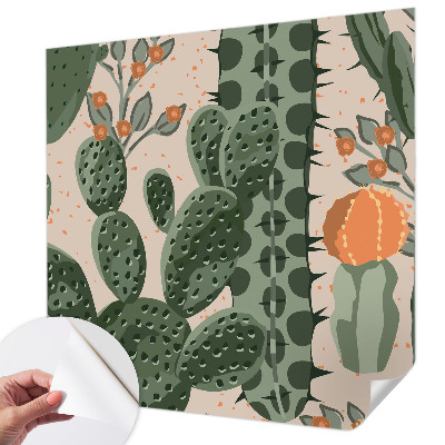 Removable wall mural wallpaper Green cacti