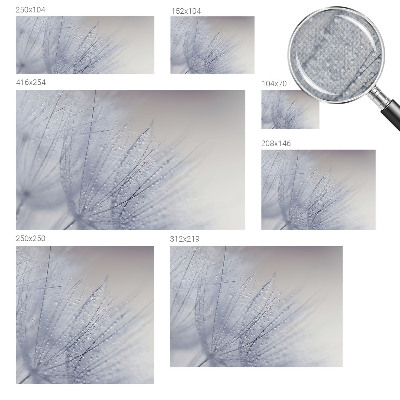 Peel and stick wall mural for living room Dewy dandelion