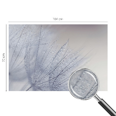 Peel and stick wall mural for living room Dewy dandelion