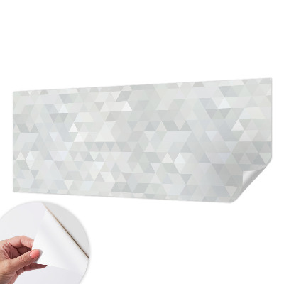 Peel and stick wall mural for bedroom with a gray patterned design