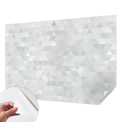 Peel and stick wall mural for bedroom with a gray patterned design