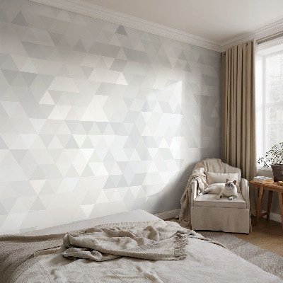 Peel and stick wall mural for bedroom Gray pattern