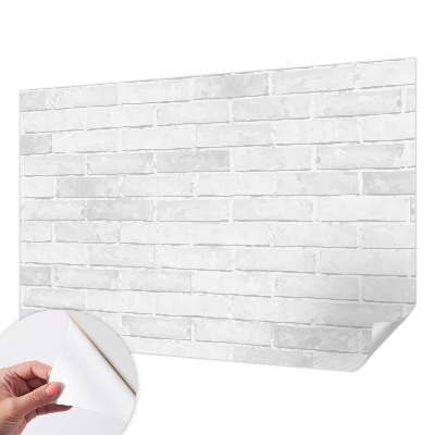 3D wall mural with a brick wall design