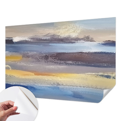 3D photo wallpaper mural with a peaceful landscape scene