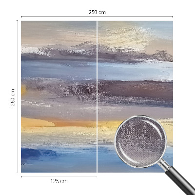 3D photo wallpaper mural with a peaceful landscape scene