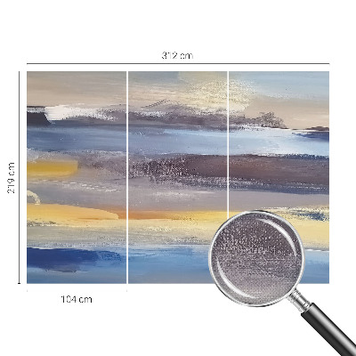3D photo wallpaper mural with a peaceful landscape scene