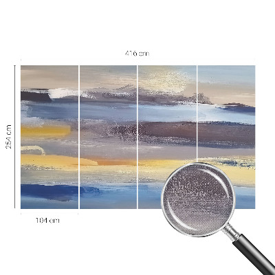 3D photo wallpaper mural with a peaceful landscape scene