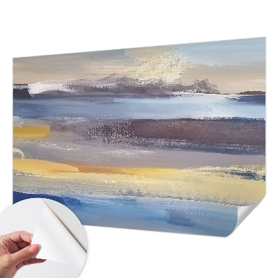 3D photo wallpaper mural with a peaceful landscape scene