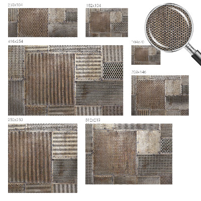 Self-adhesive wall mural Metallic patterns