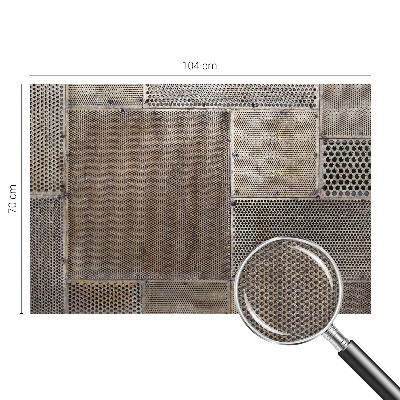 Self-adhesive wall mural with metallic pattern