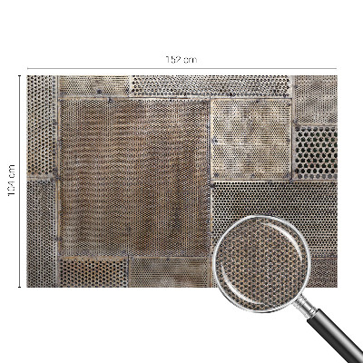 Self-adhesive wall mural with metallic pattern