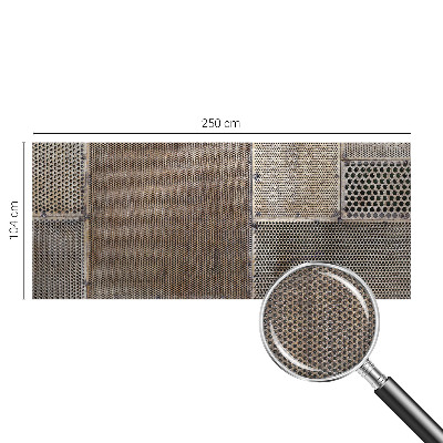 Self-adhesive wall mural with metallic pattern