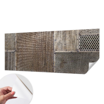 Self-adhesive wall mural with metallic pattern
