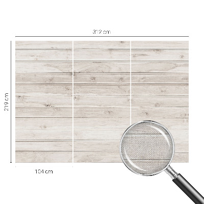 Peel and stick wallpaper mural with a natural wood design