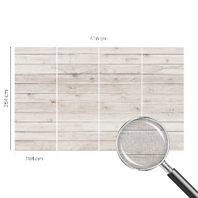 Peel and stick wallpaper mural with a natural wood design