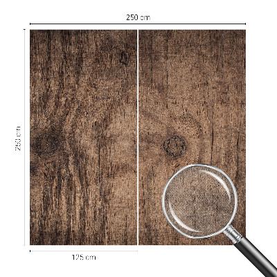 Stick-on wall mural with a rustic wood design