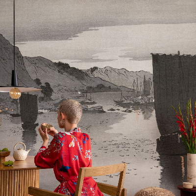 Removable wall mural wallpaper Evening bay