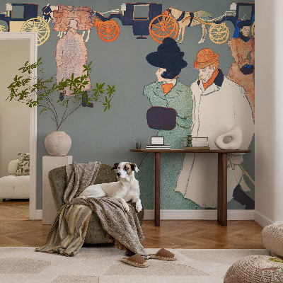 Peel and stick wall mural for kids' room Coach costumes