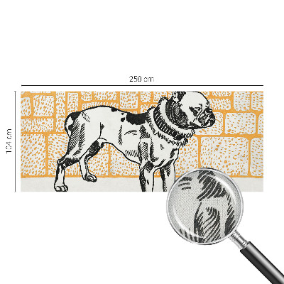 Peel and stick wall mural for bedroom Retro dog