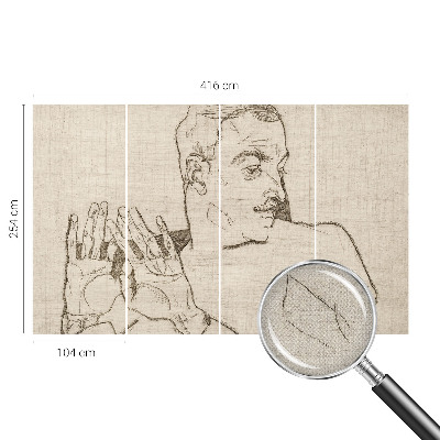 3D photo wallpaper mural with a distinctive character