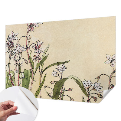 3D wall mural with a floral elegance design