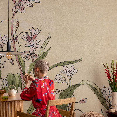 3D wall mural Floral elegance