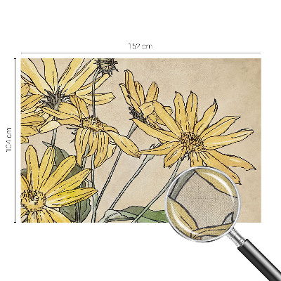 Nursery wall mural Watercolor flowers