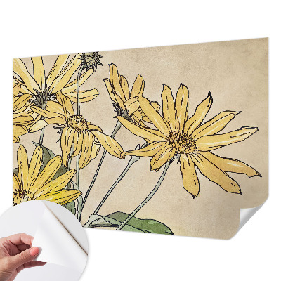 Nursery wall mural Watercolor flowers