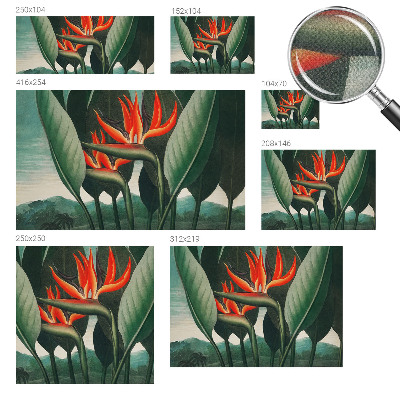 Peel and stick wall mural with an exotic flower design