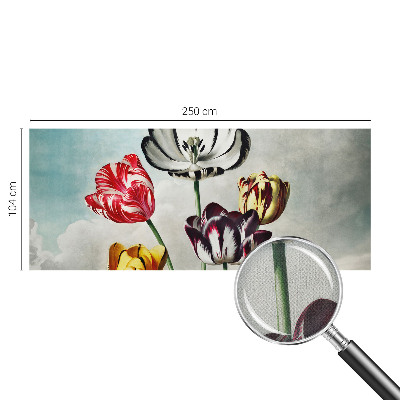 Children's wall mural Colorful tulips